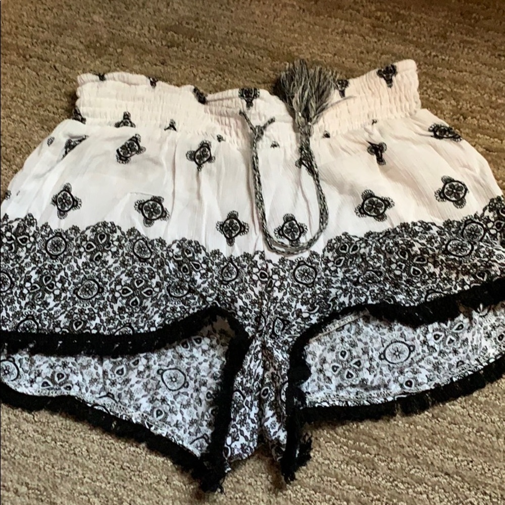 Draw-String Floral Shorts